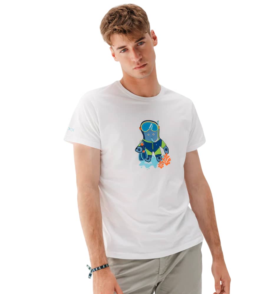 Camiseta Casual_Hombre_EL PULPO Camiseta Estampado Elpulpo