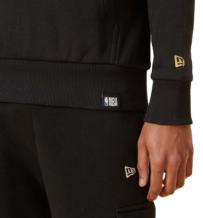 Hoodie Sudadera Capucha Casual_Hombre_NEW ERA Nba Blk And Gld Metllc Hdy