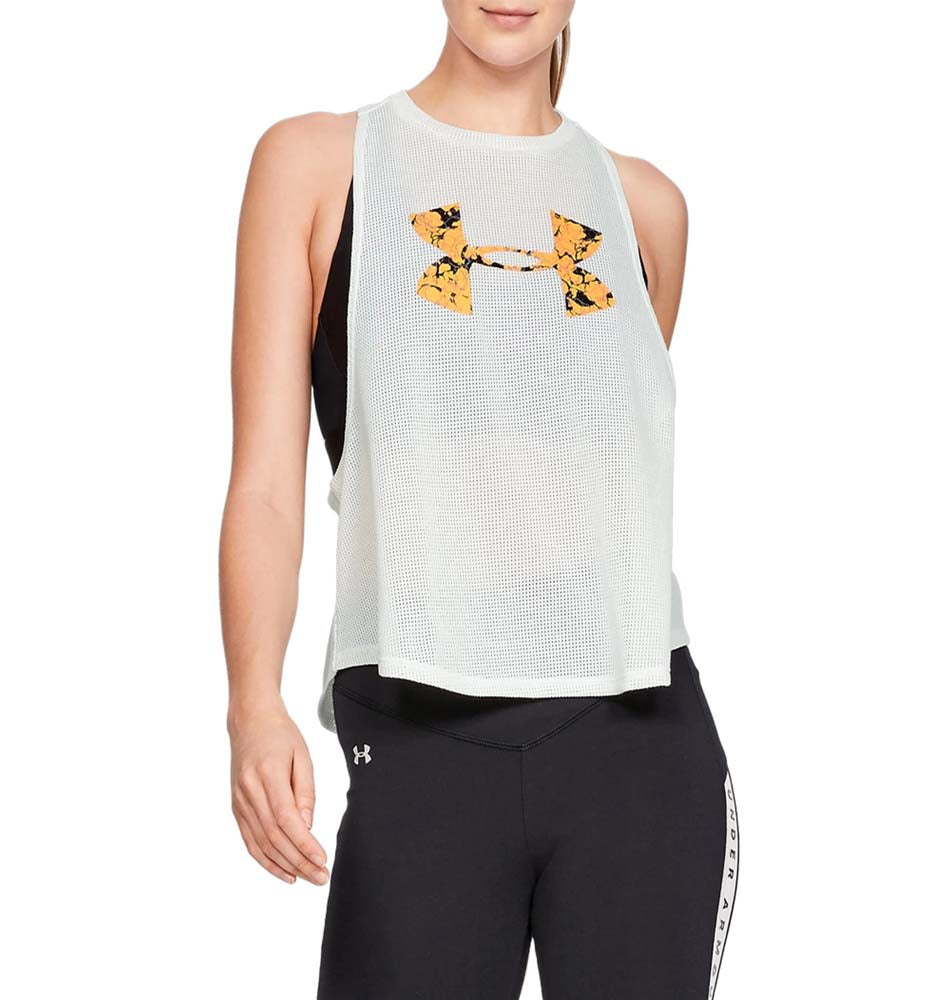 Fitness_Women's_UNDER ARMOR Mesh Around Tank Sleeveless T-shirt