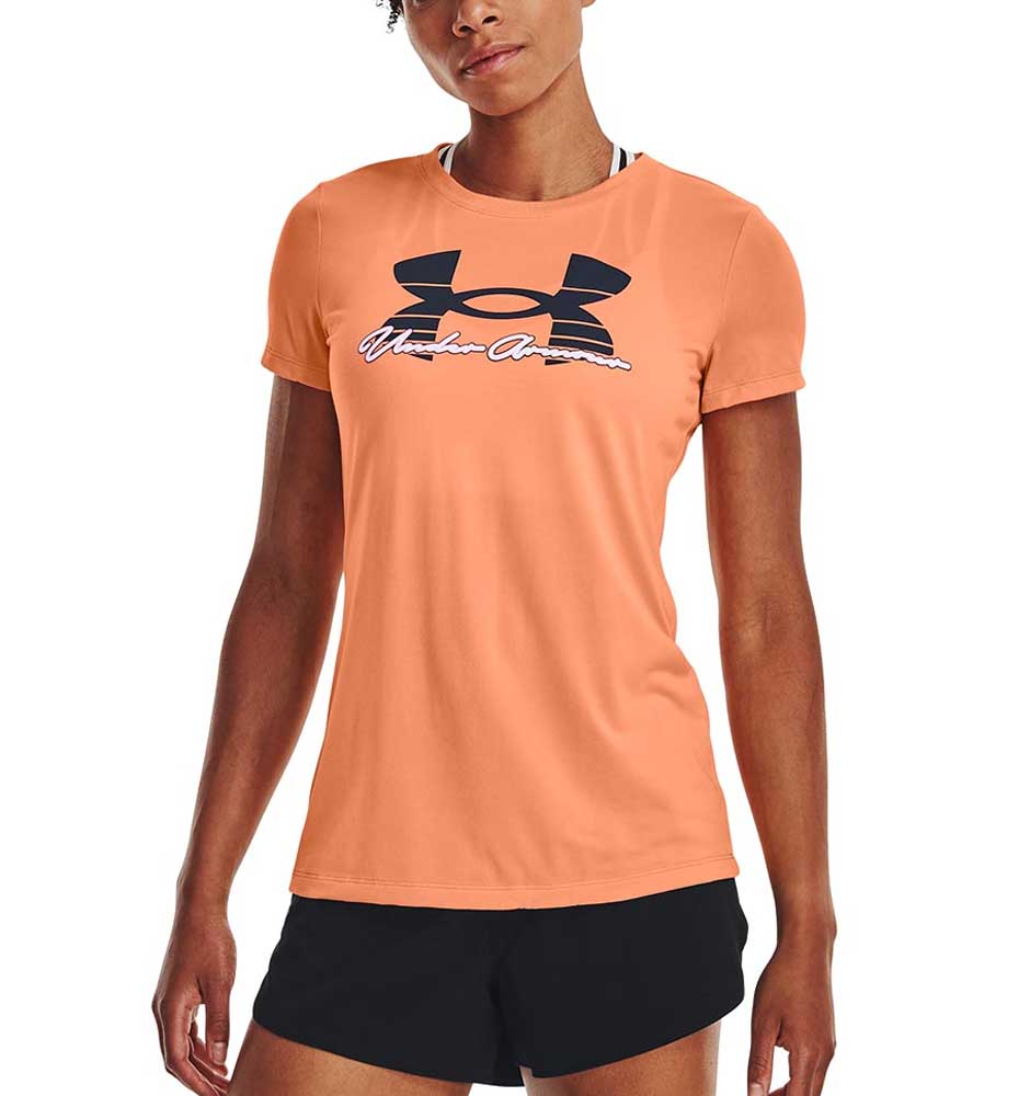 Camiseta M/c Fitness_Mujer_UNDER ARMOUR Tech Solid Script Ssc