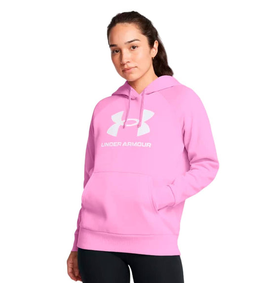 Hoodie Sudadera Capucha Fitness_Mujer_UNDER ARMOUR Ua Rival Fleece Big Logo Hdy