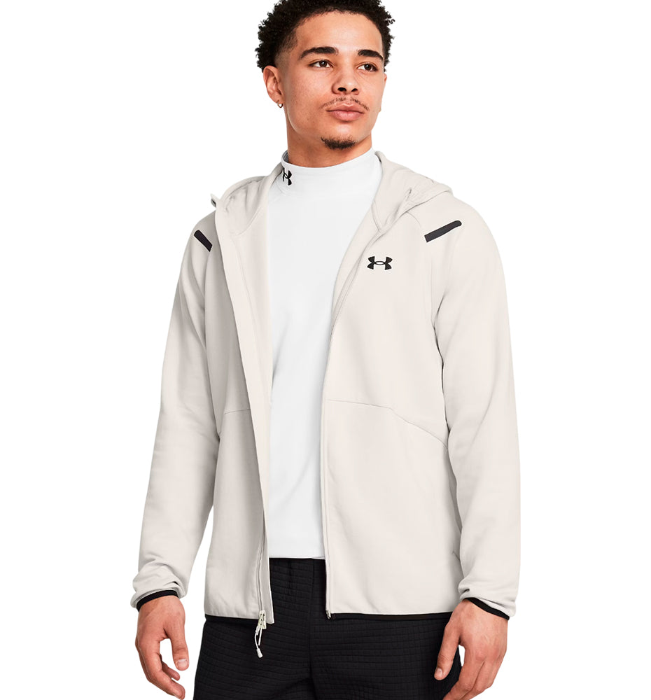 Jacket Casual_Men_UNDER ARMOR Ua Unstoppable Flc Fz Hd Eu-wht