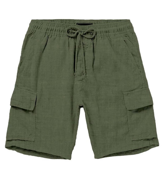 Short Casual_Hombre_SCUOLA NAUTICA ITALIANA Man Linen Cargo Berm