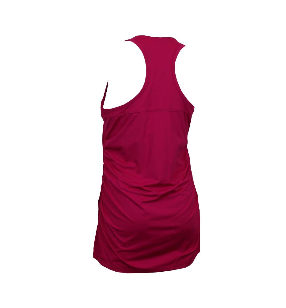 Fitness_Women_LIJA Gathered V-tank Sleeveless T-shirt