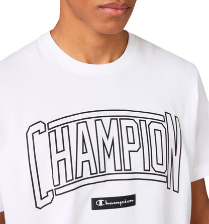 Camiseta Casual Champion Logo Puff Print Honeydew