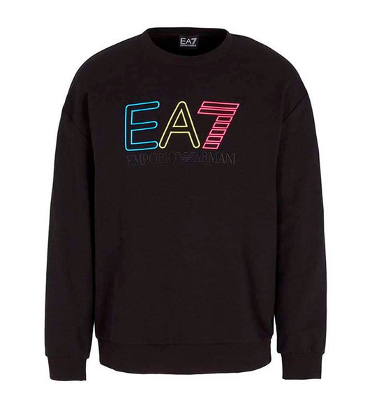 Casual_Unisex_ARMANI EA7 Train Logo Series U Embroidered Sweatshirt