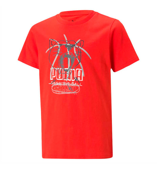 Camiseta M/c Casual_Niño_PUMA Basketball Tee B