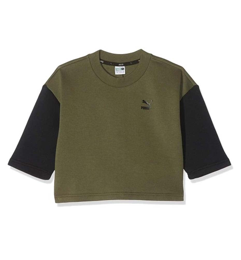 Sudadera Casual_Niño_PUMA Evo Crew Sweat Olive