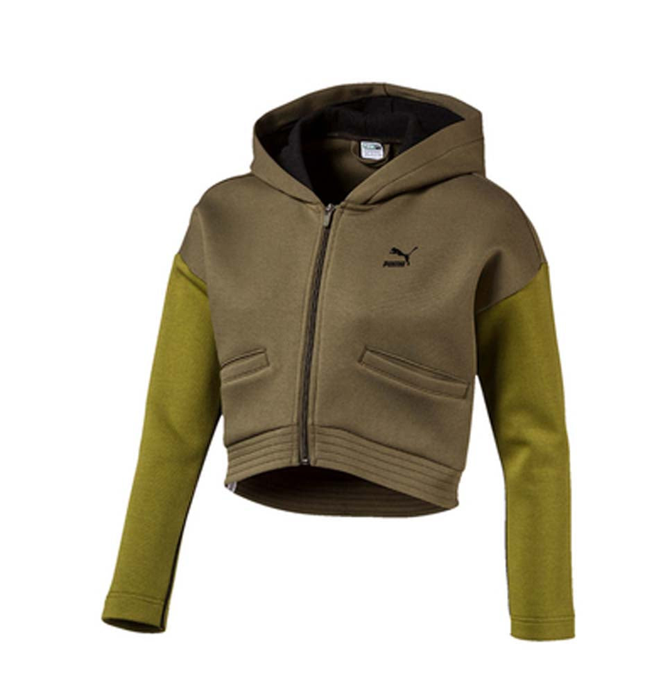 Chaqueta Casual_Niño_PUMA Evo Fz Hoody Olive