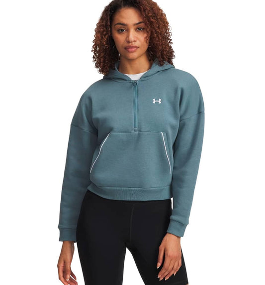Hoodie Sudadera Capucha Casual_Mujer_UNDER ARMOUR Rival Flc Piped Hz Hoodie