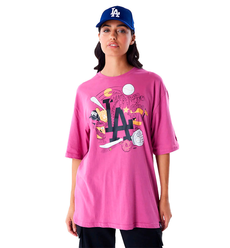 T-shirt M/c Casual_Unisex_NEW ERA Mlb Food Grphc Os Tee Losdod