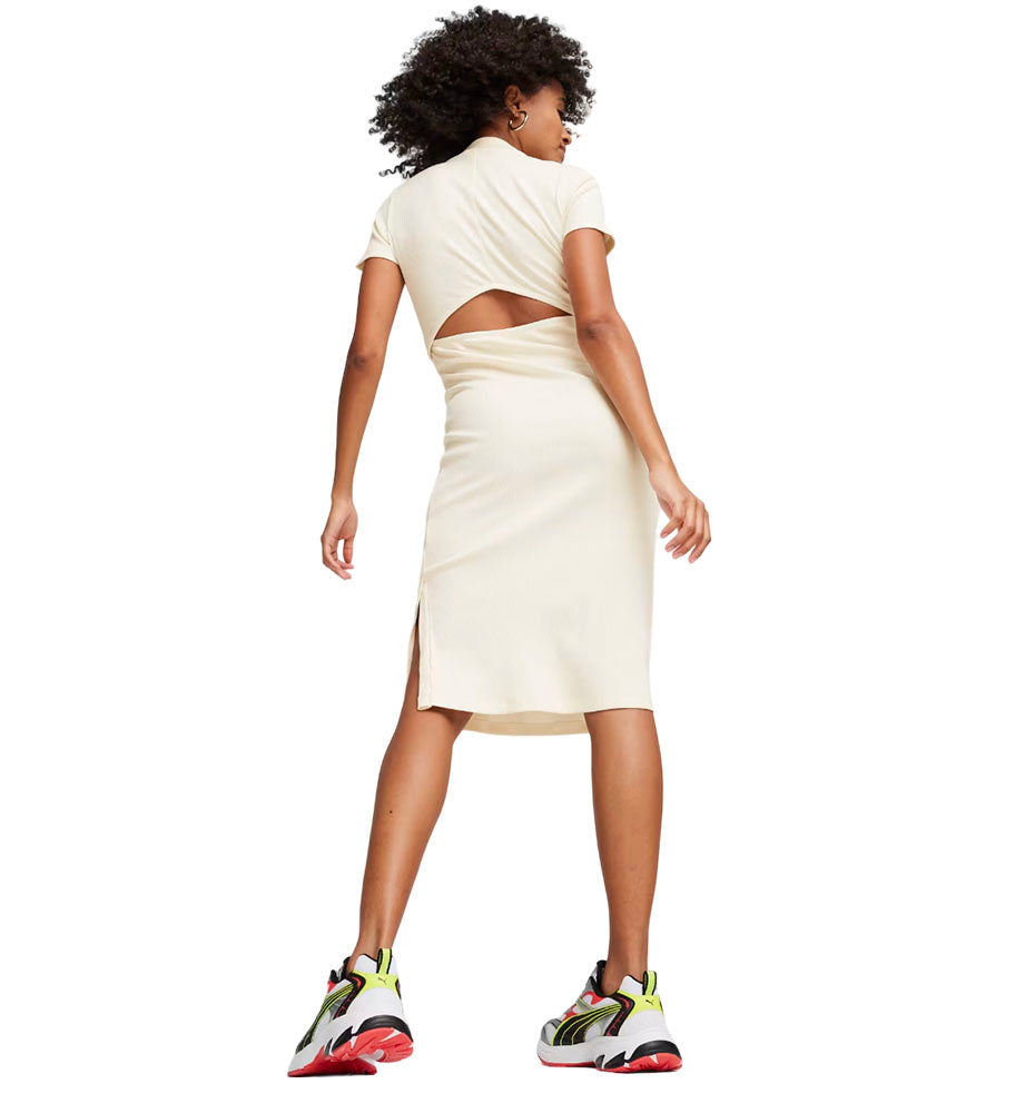 Vestido Casual_Mujer_PUMA Classics Ribbed Dress