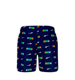 Puma Swim Boys' Swimsuit with Printed Logo, Mid-Length