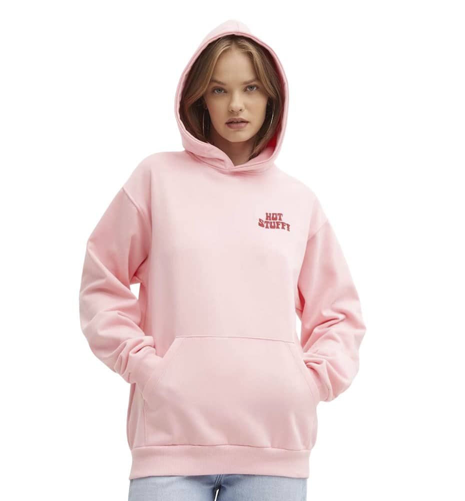 Hoodie Sudadera Capucha Casual_Mujer_KAOTIKO Sud Cap Hot Stuff Flamingo