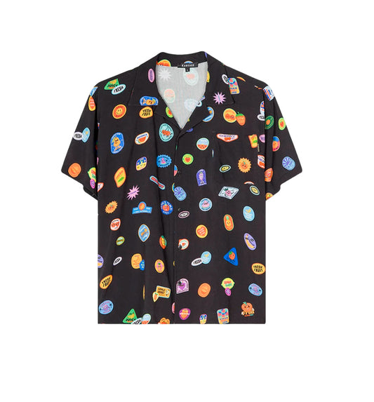 Camisa Casual_Hombre_KAOTIKO Shirt Small Fruit Stickers