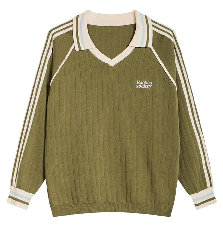 Polo Casual Unisex Kaotiko Retro Sport Society Army