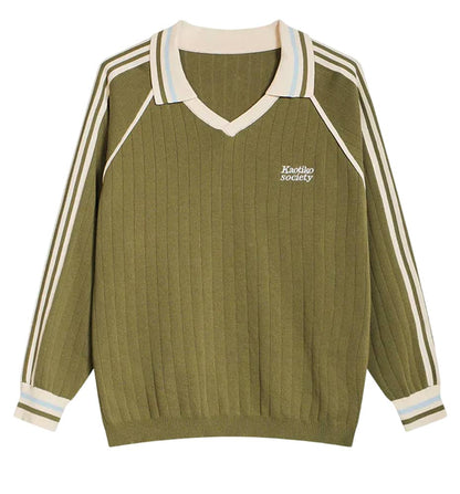 Polo Casual Unisex Kaotiko Retro Sport Society Army