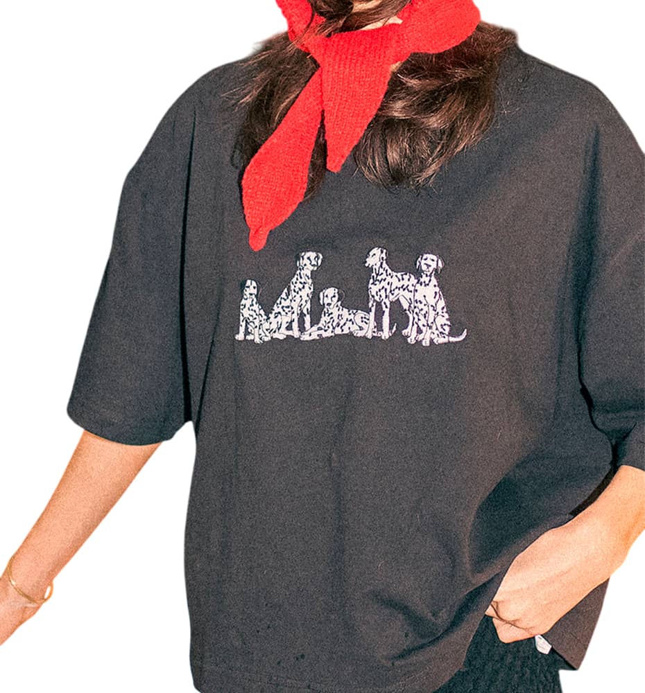 Camiseta Casual_Mujer_KAOTIKO Cropped Dalmatas