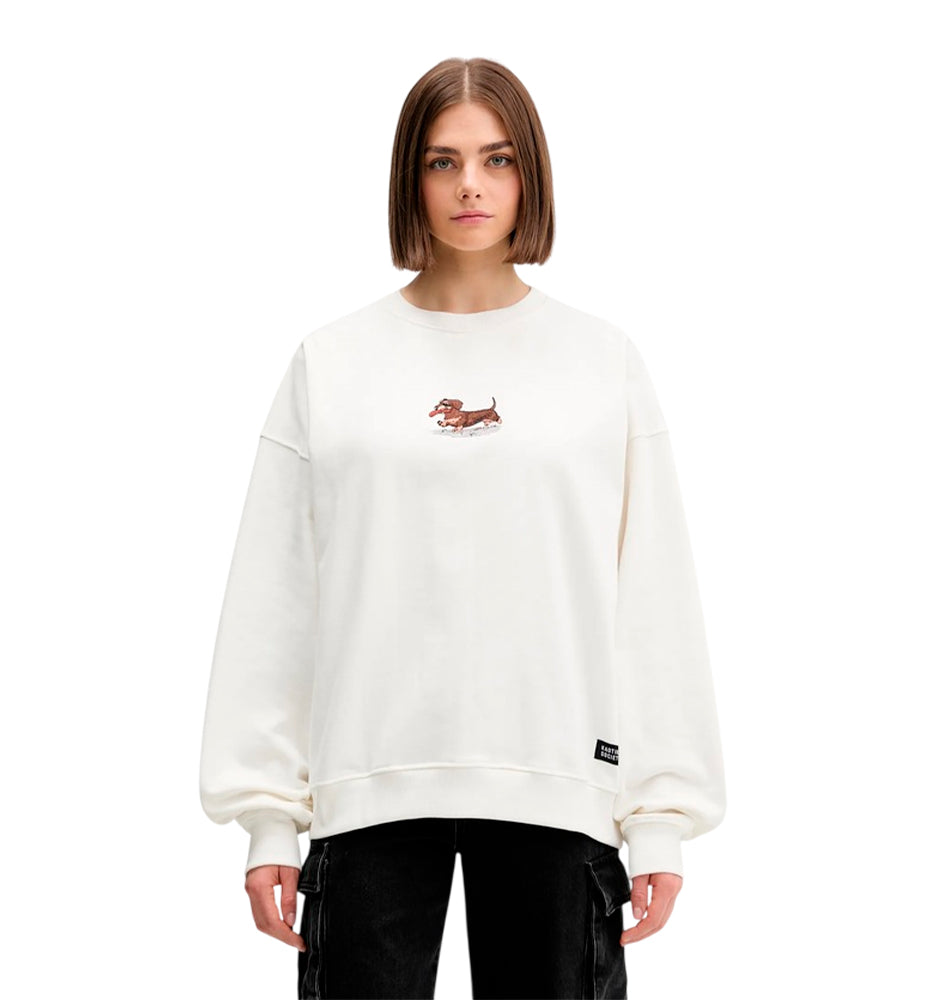 Sudadera Casual Kaotiko Crew Washed Dachshund