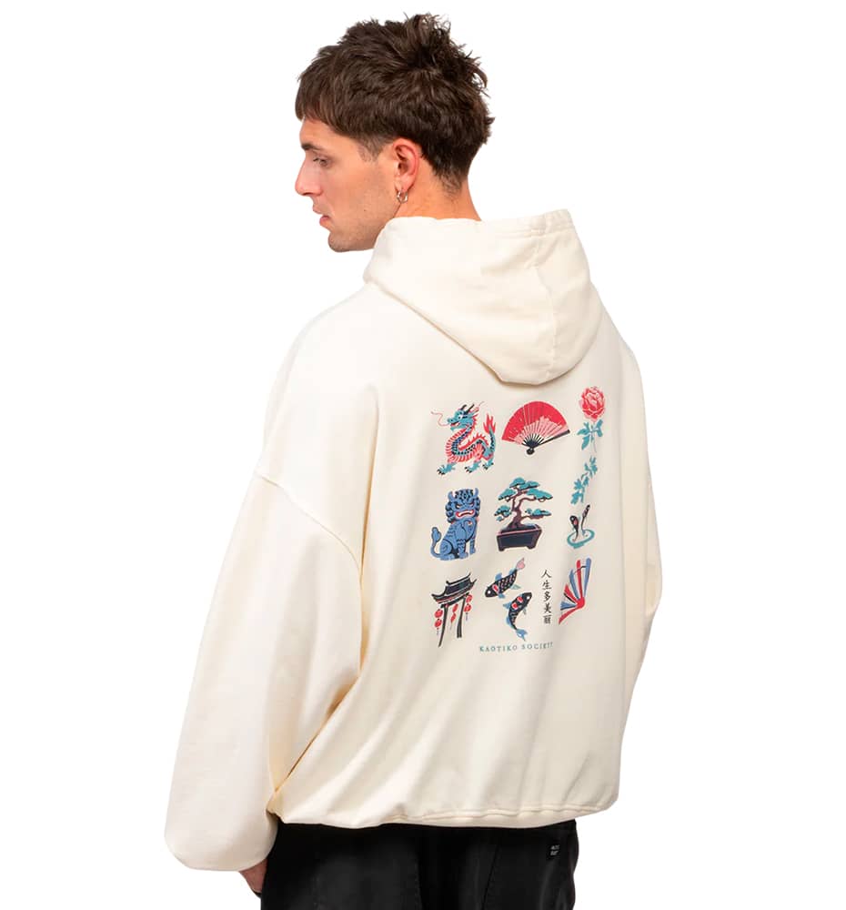 Hoodie Sudadera Capucha Casual_Unisex_KAOTIKO Sud. Cap Washed Bonsai