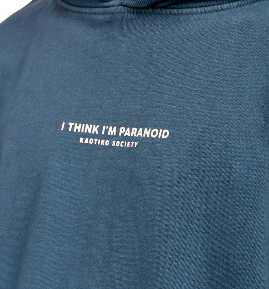 Sudadera Capucha Casual_Unisex_KAOTIKO Washed I´m Paranoid
