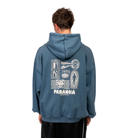 Sudadera Capucha Casual_Unisex_KAOTIKO Washed I´m Paranoid