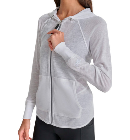 Chaqueta Casual Dkny Full Zip Mini Slub Waffle Hoodie