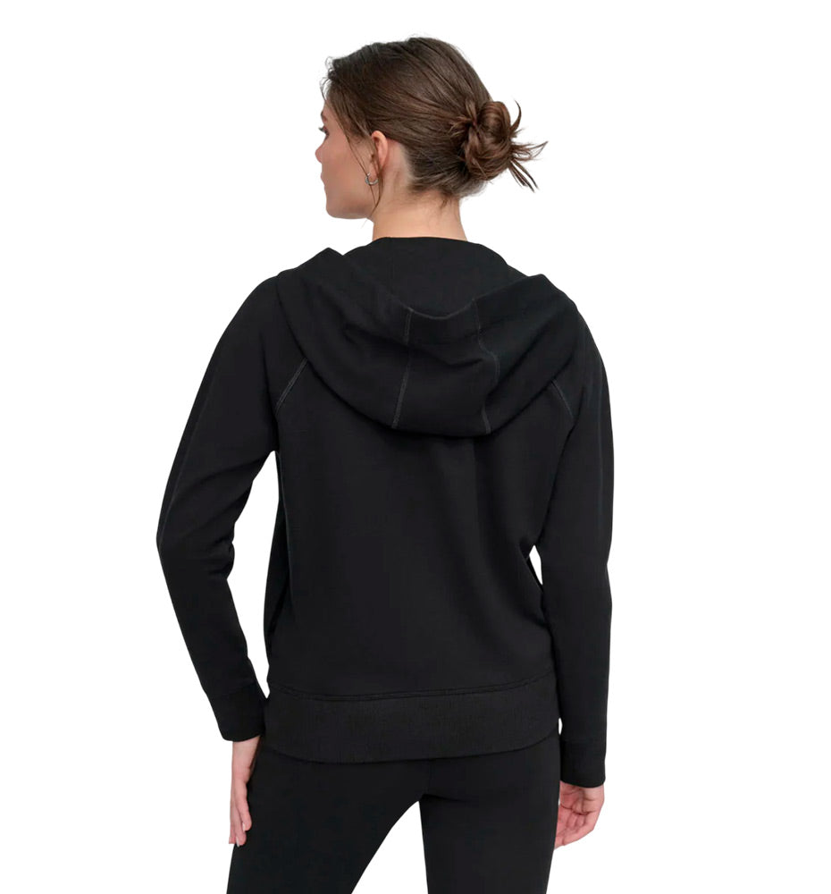 DKNY Two Tone Logo Drawcord Casual Zip-Up Jacket