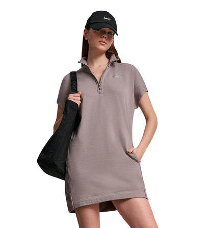Vestido Casual Dkny Logo Terry Metallic Bubble