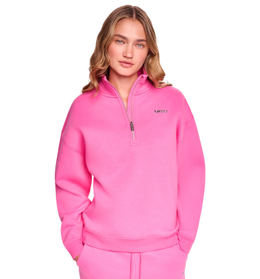 Sudadera Casual Dkny Metallic Bubble Logo Zip