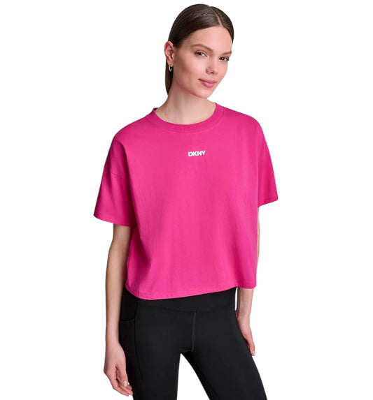 Camiseta Corta Casual Dkny Logo Metálico