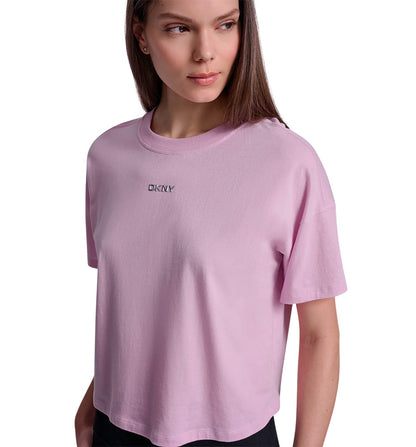 Camiseta Corta Casual Dkny Logo Metálico
