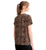 Camiseta Casual Dkny Foil Logo Leopard Short