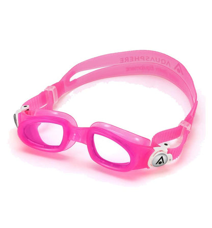 Swimming Goggles_Unisex_AQUA SPHERE Moby Kid.a Pink White Lenses