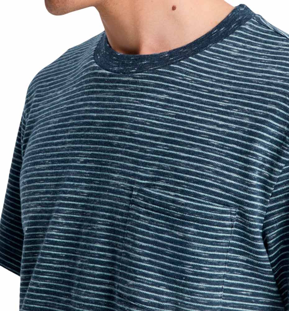 Camiseta Casual Quiksilver Lopaz Striped Pocket