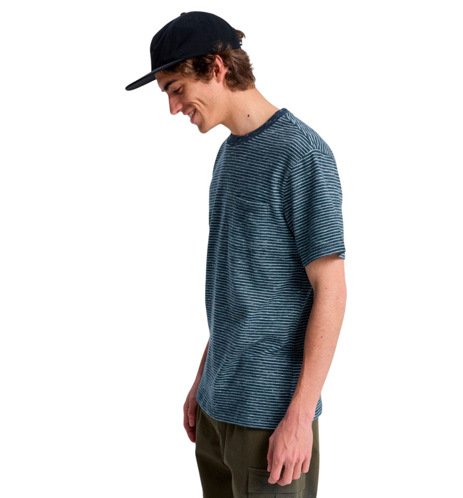 Camiseta Casual Quiksilver Lopaz Striped Pocket