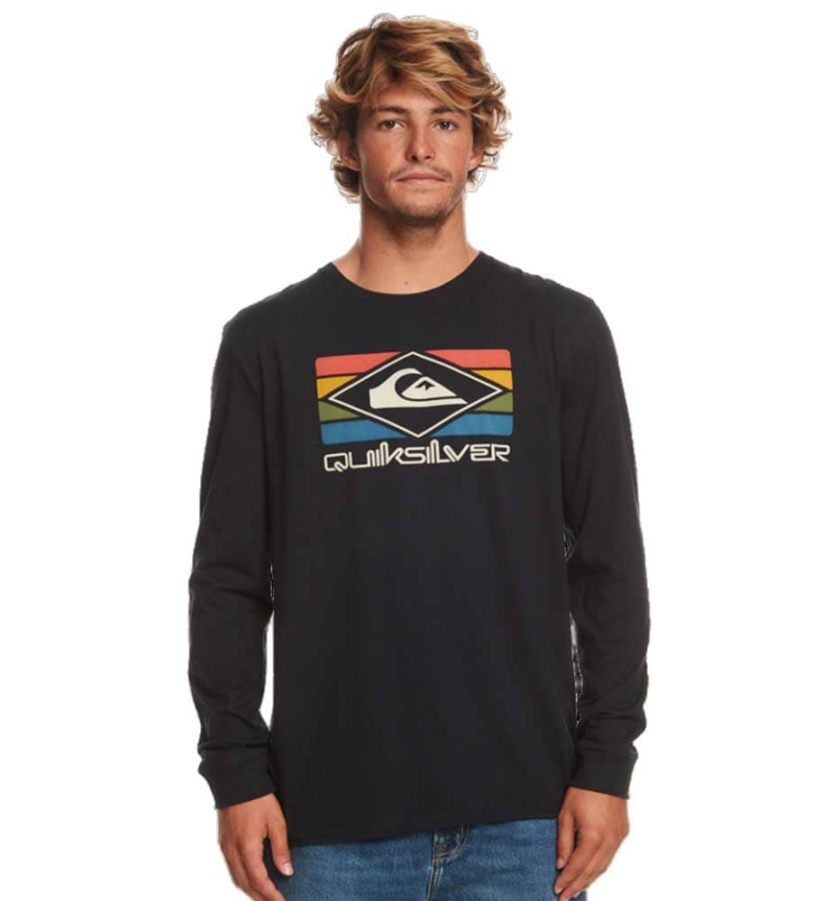 T-shirt M/l Casual_Men_QUIKSILVER Qs Rainbow Ls