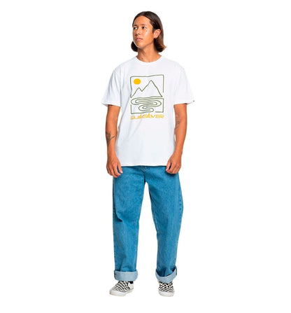 Camiseta M/c Casual_Hombre_QUIKSILVER Qs Outline Mountains Ss