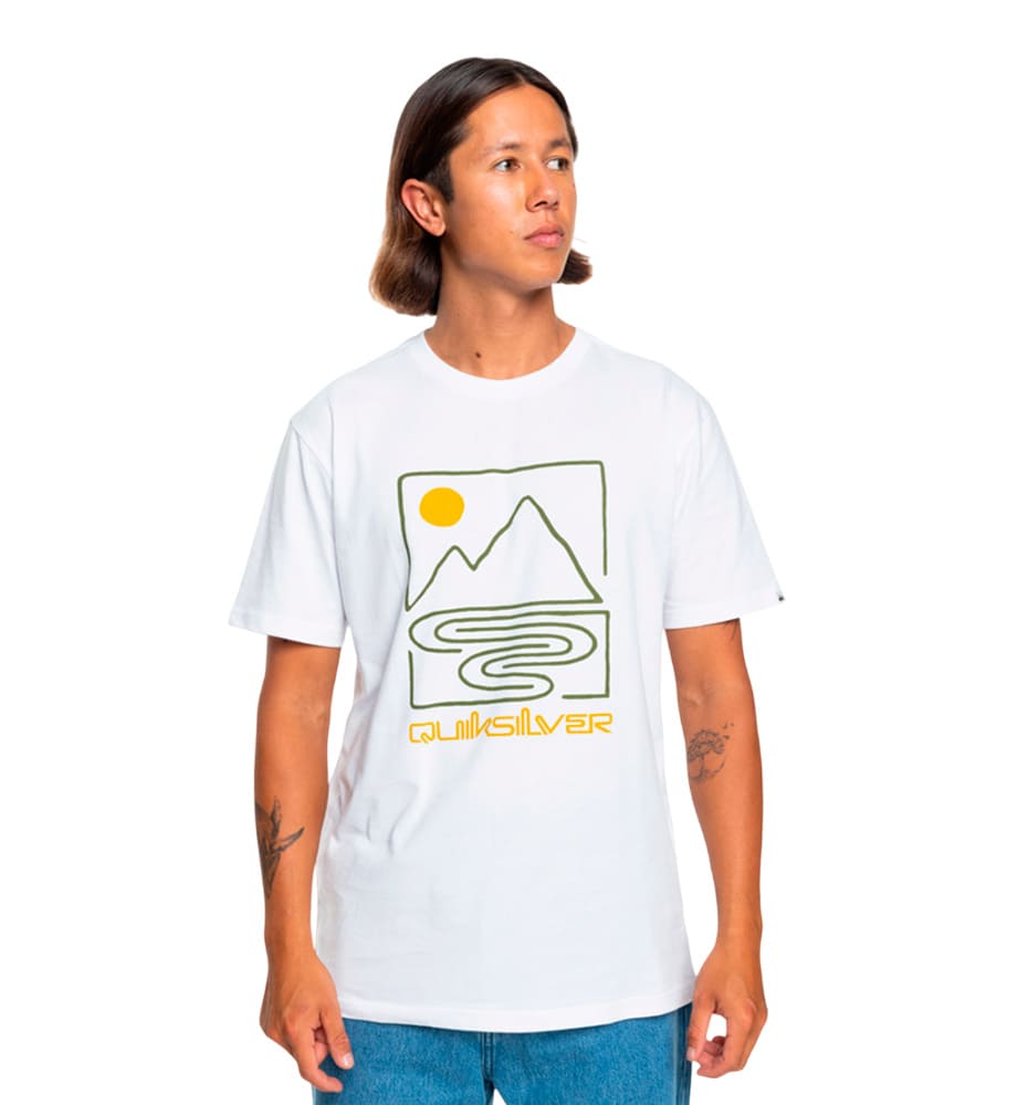 Camiseta M/c Casual_Hombre_QUIKSILVER Qs Outline Mountains Ss