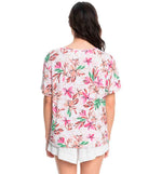 T-shirt M/C Casual Roxy Flowers For Life