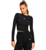 T-shirt M/L Casual Roxy Rise &amp; Vibe Rib Ls
