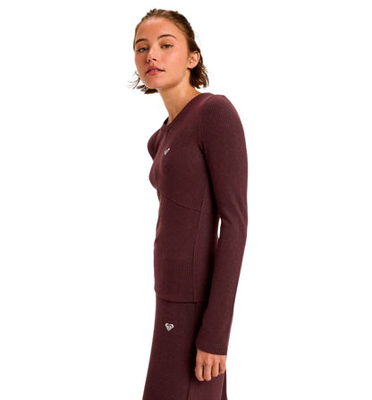 Women's Casual T-Shirt_ROXY Rise &amp; Vibe New Rib