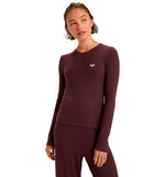 T-shirt M/L Casual Roxy Rise &amp; Vibe New Rib Ls