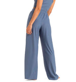 Pantalón Casual Roxy Rise & Vibe Rib Wide Leg Pants