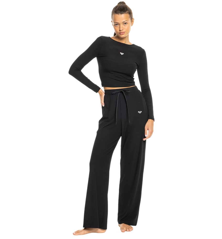 Casual Pants_Women_ROXY Rise &amp; Vibe Rib Wide Leg Pants