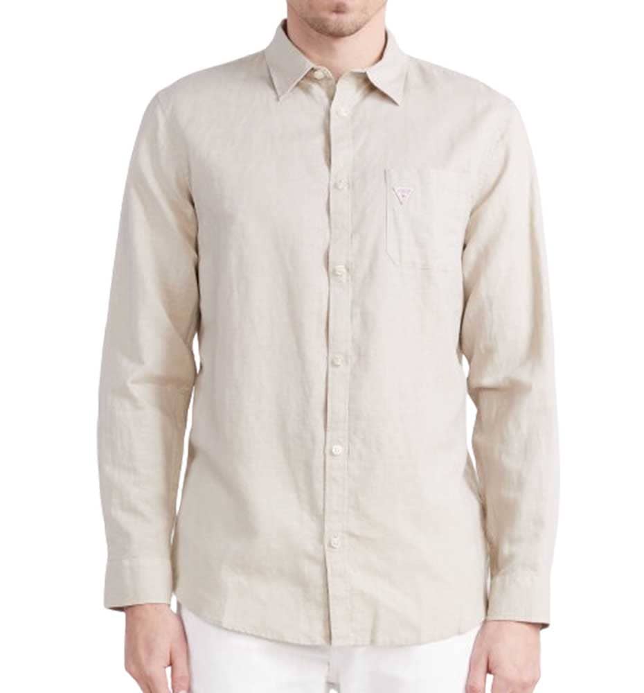 Casual Shirt_Men_GUESS Ls Roll-up Shirt