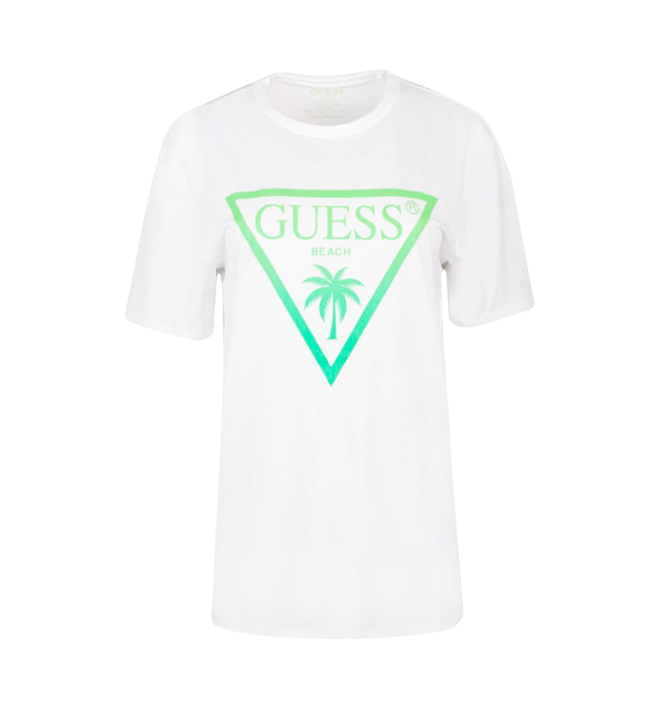 T-shirt M/c Casual_Men_GUESS Ss Cn Triangle Palm Tee