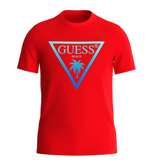 Camiseta M/c Casual_Hombre_GUESS Ss Cn Triangle Palm Tee
