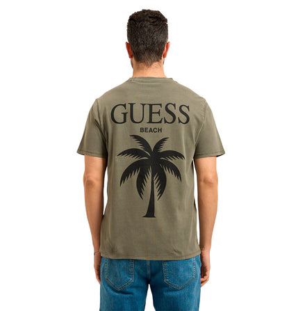Camiseta Casual Guess New Palm Crew Neck Tee
