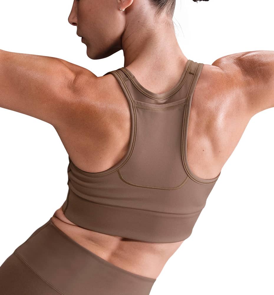 beige sports bra nike